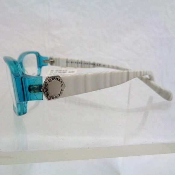 MARC BY MARC JACOBS eyeglasses Rectangle Turquoise Gray & White NWT - Picture 8 of 9